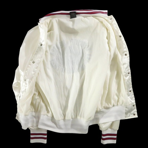 Vintage Fraternal Order of Police‎ White Satin Baseball Jacket L - Picture 3 of 8